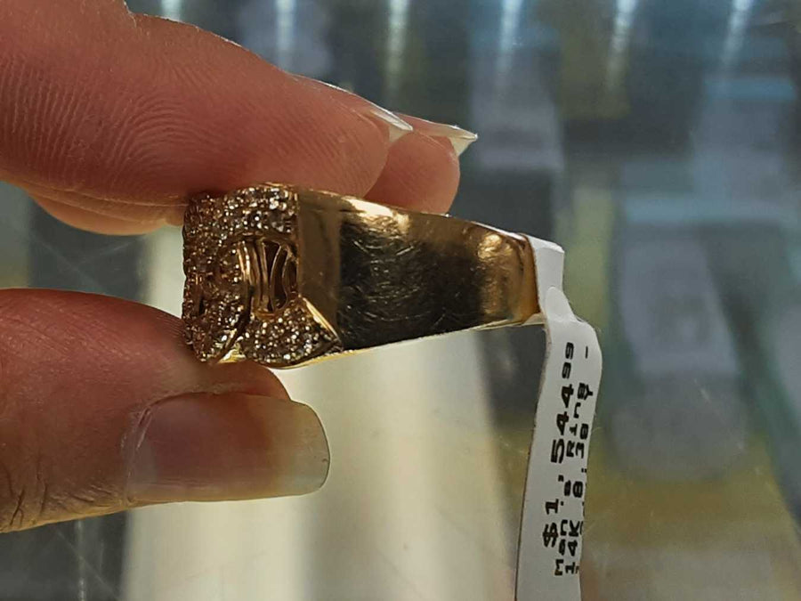 Men's Ring - Yellow Gold 14k (.585) 8.3 grams Size 9