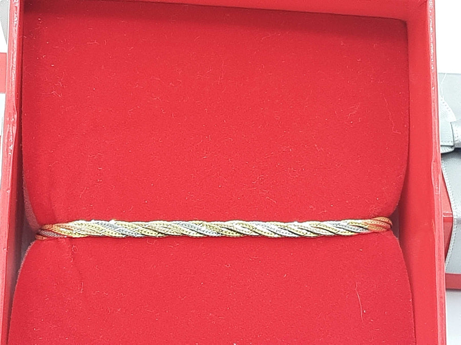 Tricolor Bracelet - Tricolor Gold 10k (.417) 2.2 grams 3 inch