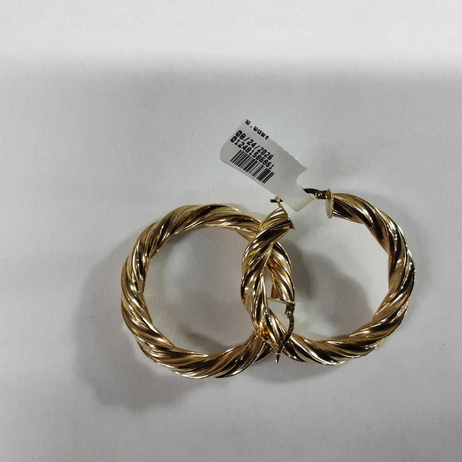 Hoop Earrings - Yellow Gold 14k (.585) 6.4 grams