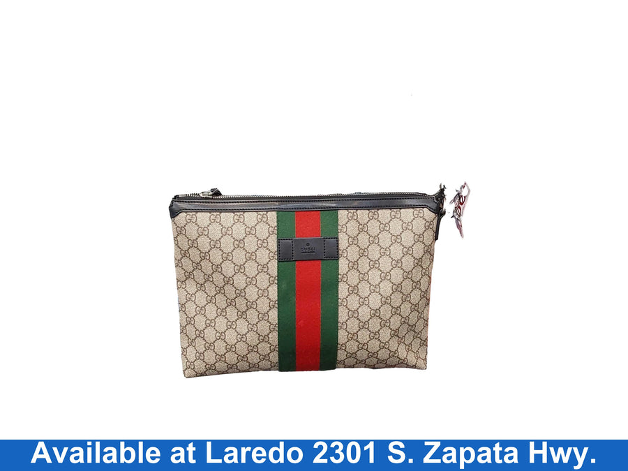 Gucci Gg Supreme Shoulder Messenger Bag Beige / Tan Purse / Handbag