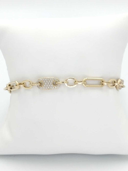 Link Bracelet - Yellow Gold 14k (.585) 9.1 grams 8 inch