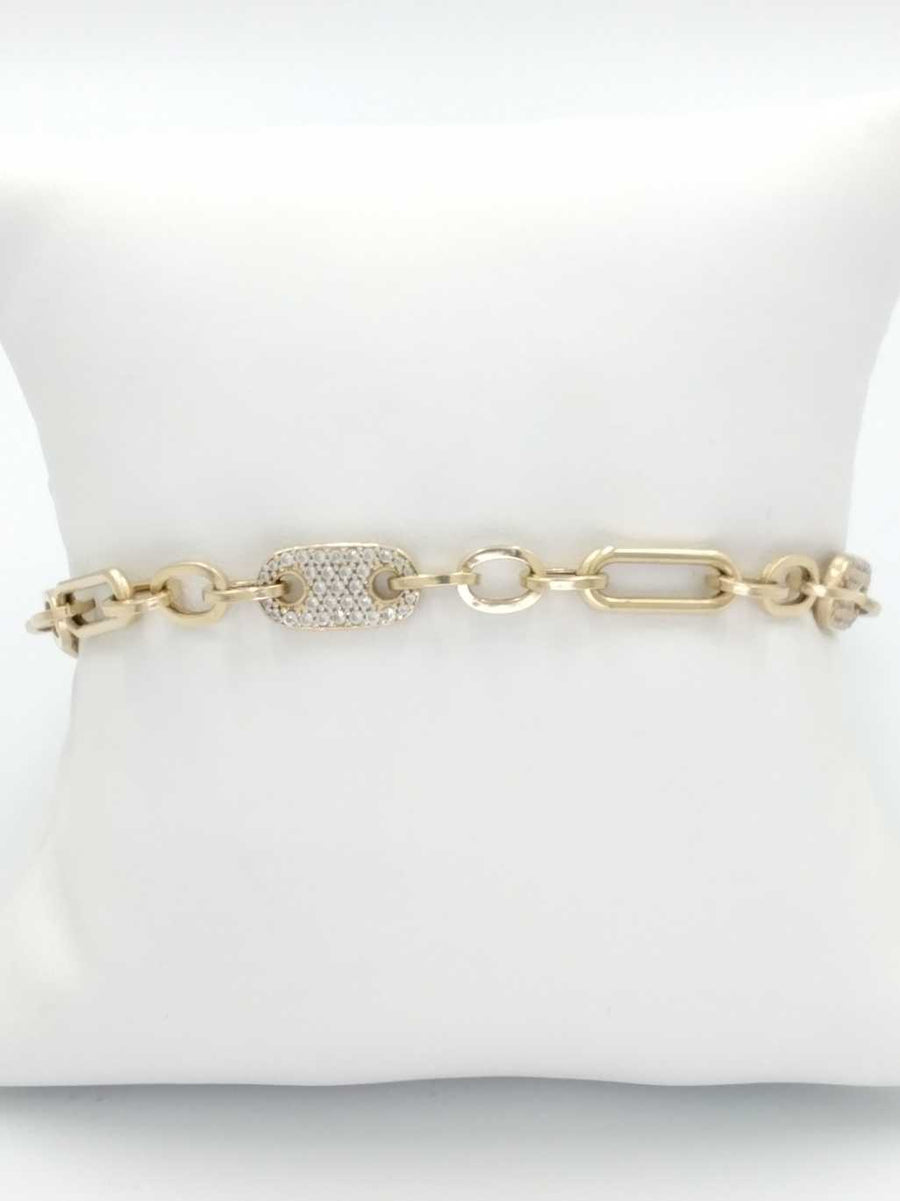 Link Bracelet - Yellow Gold 14k (.585) 9.1 grams 8 inch