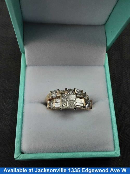 Ring - Engagement Set - Yellow Gold 14k (.585) 5.8 grams Size 8