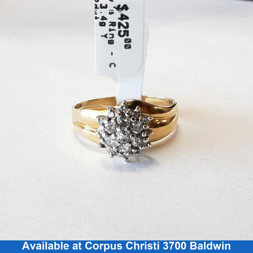 Women's Ring - Yellow Gold 10k (.417) 3.4 grams Size 9