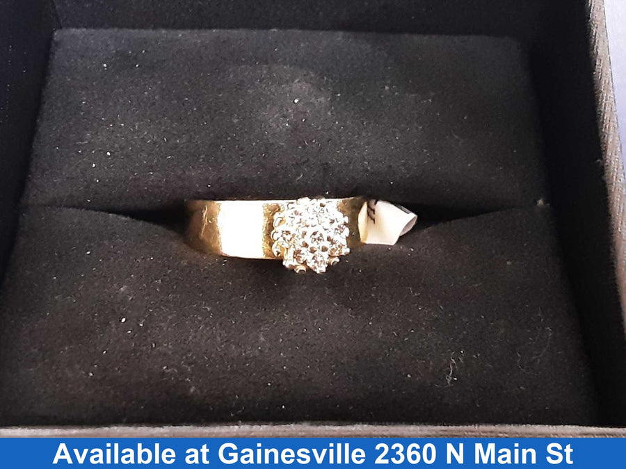 Women's Ring - Solitaire - Yellow Gold 14k (.585) 3.3 grams Size 7