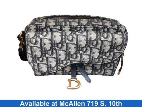 Christian Dior Saddle Double Pouch Blue Purse / Handbag