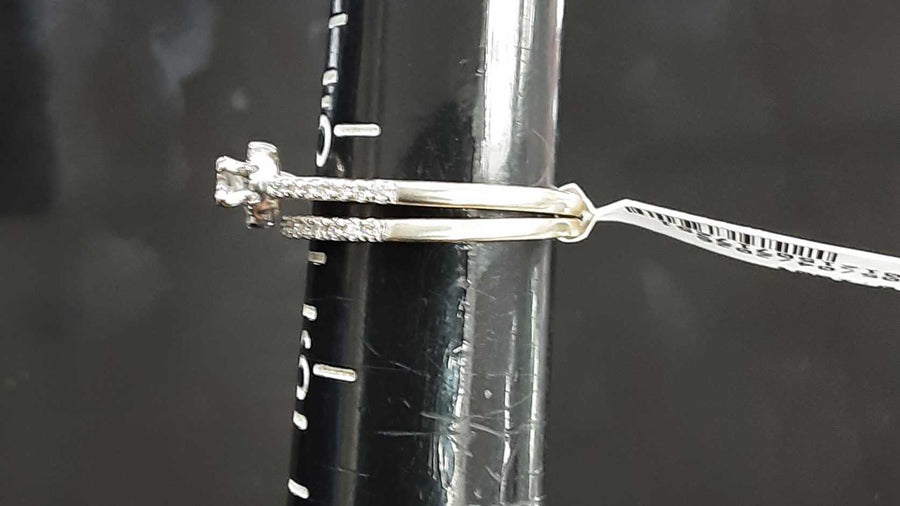 Ring - Engagement Set - White Gold 14k (.585) 3.3 grams Size 5.5
