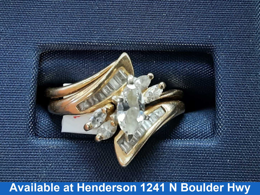 Ring - Wedding Set - Yellow Gold 14k (.585) 5.6 grams Size 20
