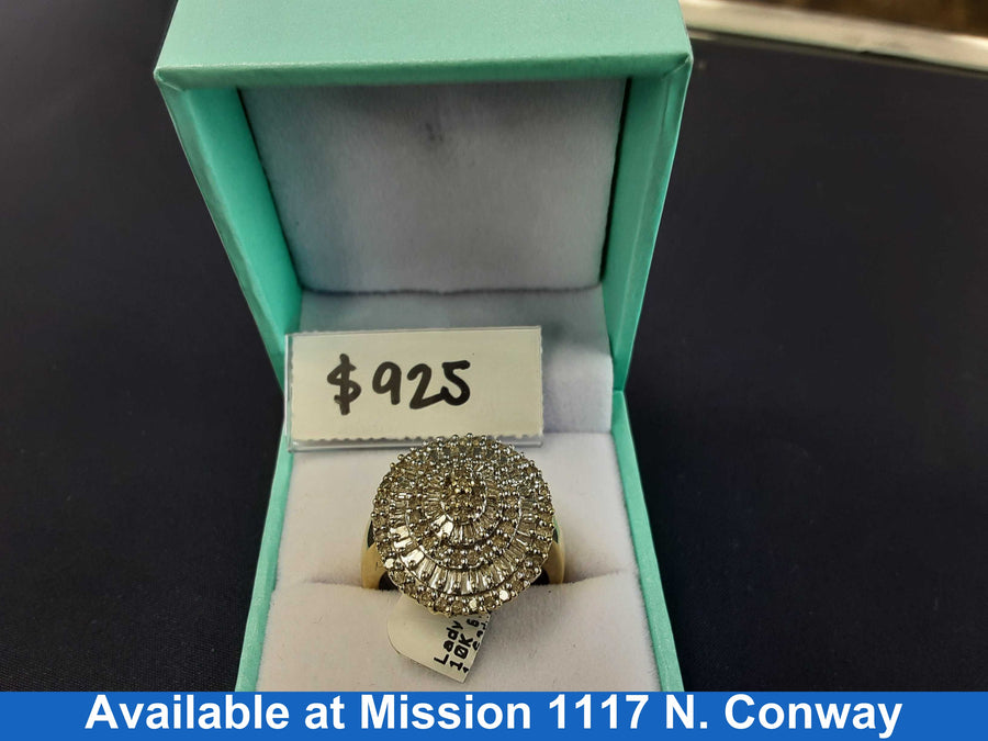Women's Ring - Yellow Gold 10k (.417) 6.2 grams Size 20