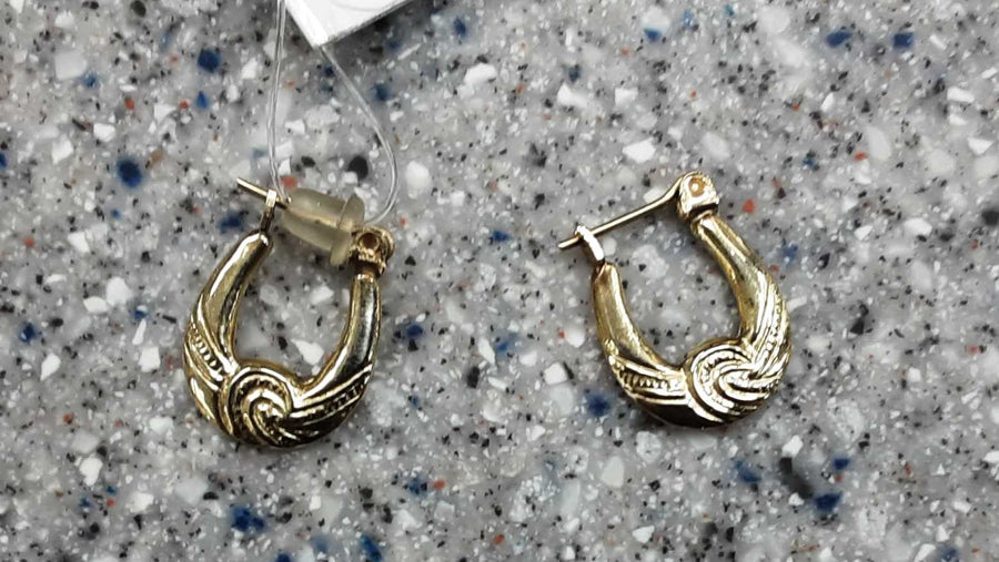 Hoop Earrings - Yellow Gold 10k (.417) 0.9 grams