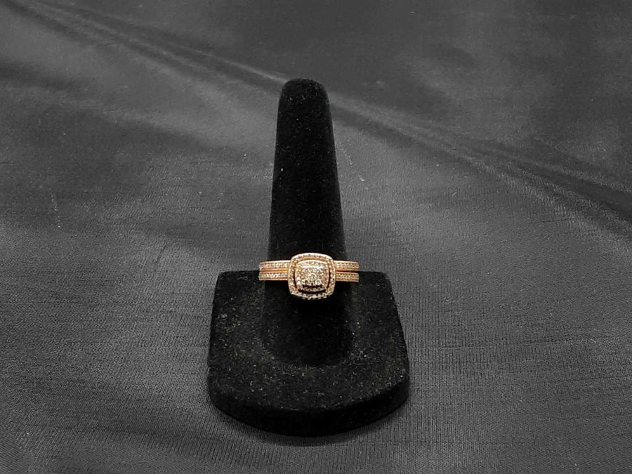 Ring - Engagement Set - Rose Gold 10k (.417) 3.6 grams Size 6