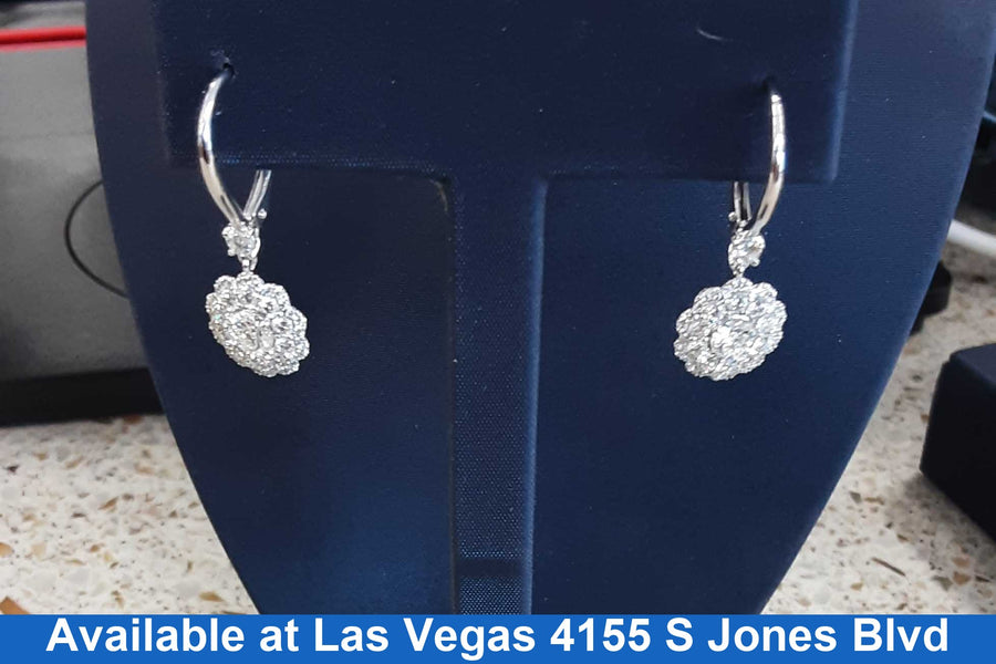 Earrings - White Gold 14k (.585) 3.3 grams