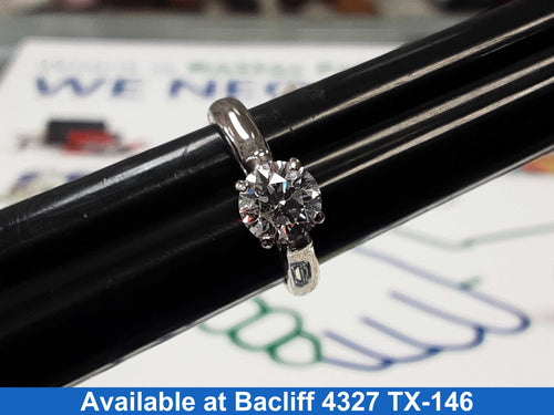 Women's Ring - Solitaire - White Gold 14k (.585) 3.7 grams Size 6