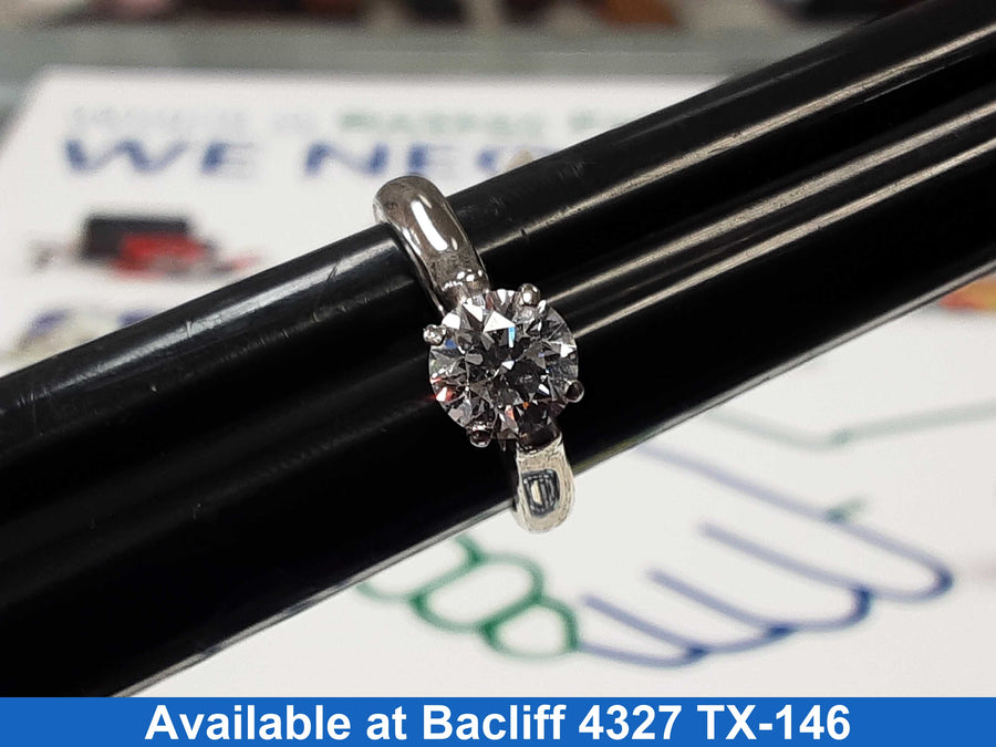 Women's Ring - Solitaire - White Gold 14k (.585) 3.7 grams Size 6