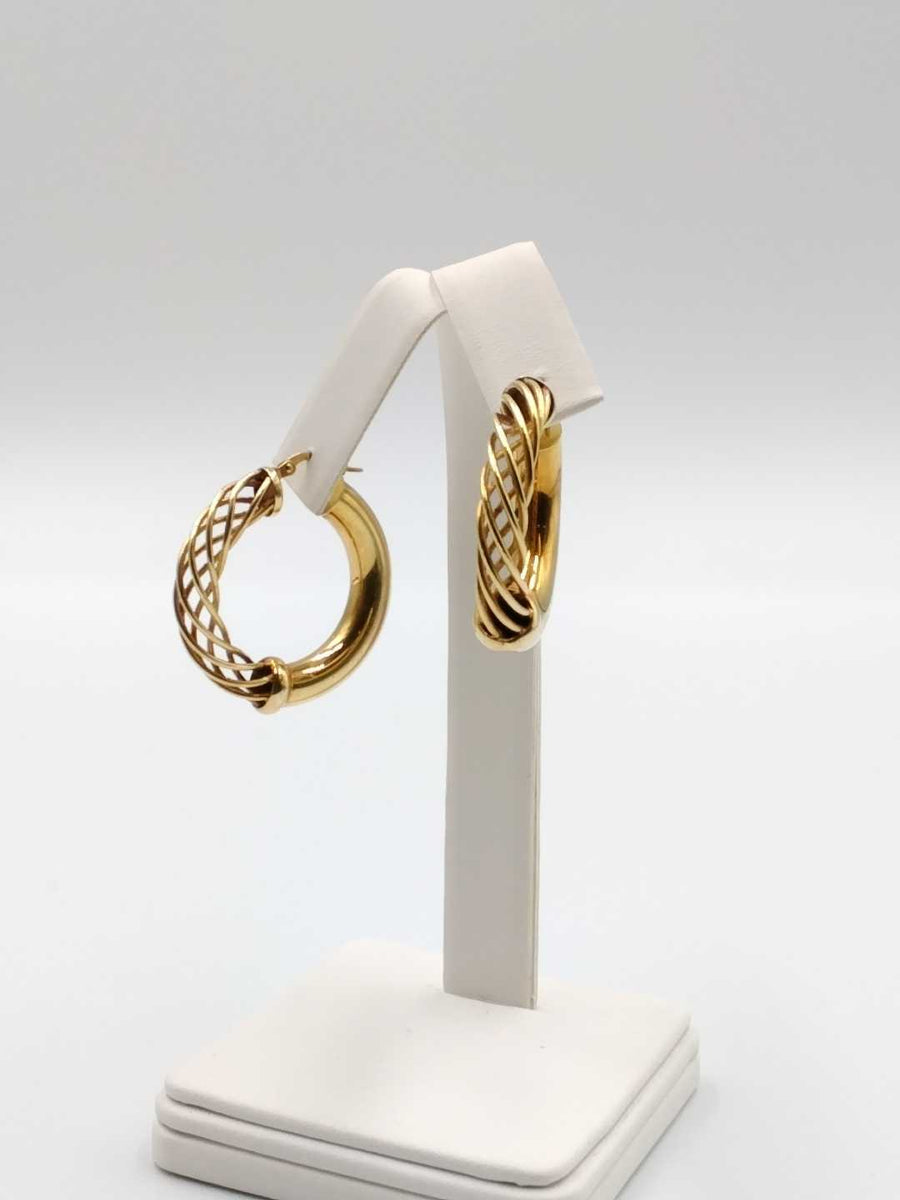 Hoop Earrings - Yellow Gold 14k (.585) 7.2 grams