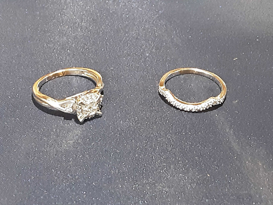 Ring - Engagement Set - White Gold 14k (.585) 4.6 grams Size 10