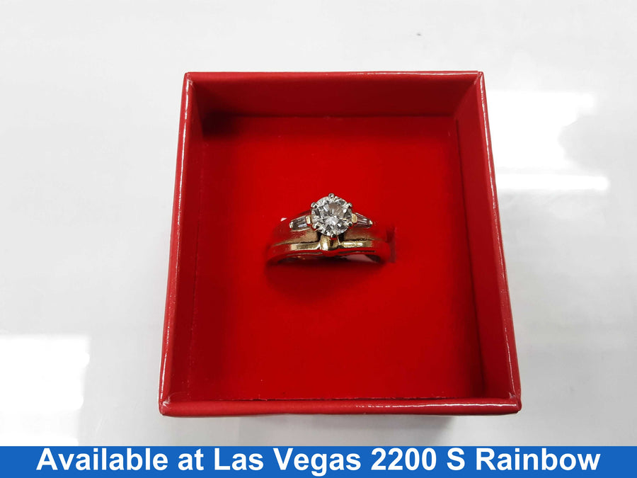 Ring - Engagement Set - Yellow Gold 14k (.585) 6 grams Size 20