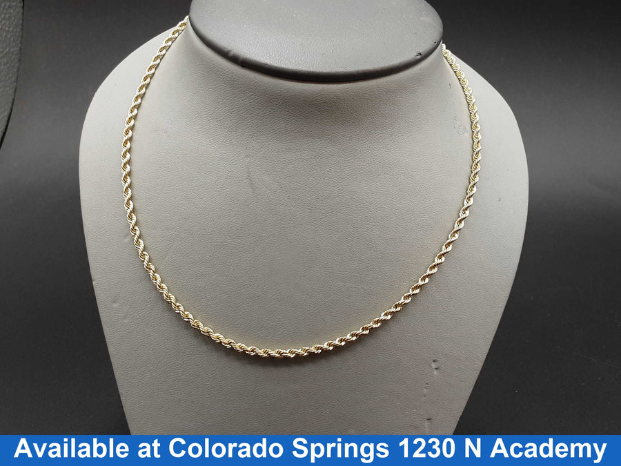 Rope Chain - Yellow Gold 10k (.417) 5.6 grams 30 inch