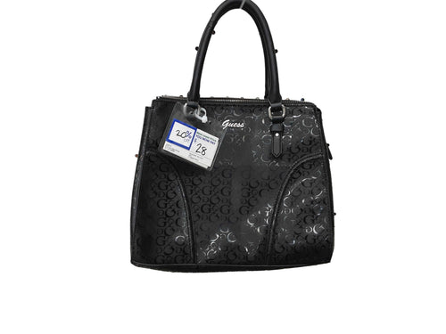 Guess Monogram Patterned Handbag Black Purse / Handbag