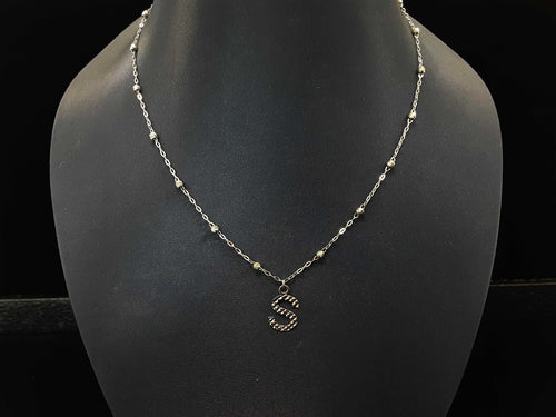 Bead Chain - White Gold 10k (.417) 1.5 grams 14 inch
