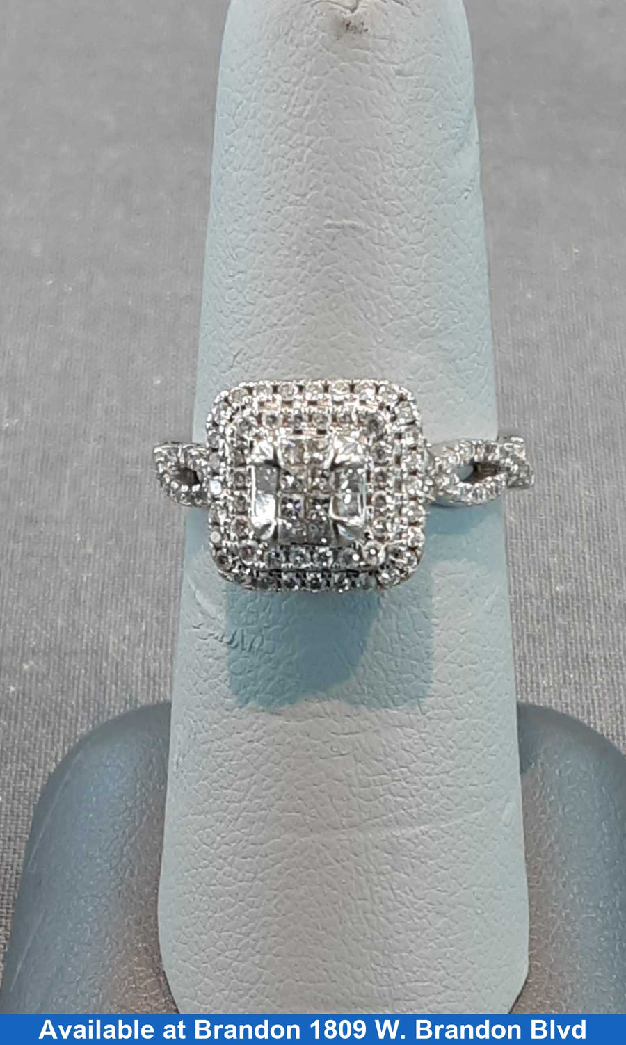 Ring - Engagement Set - White Gold 10k (.417) 4.6 grams Size 9.5