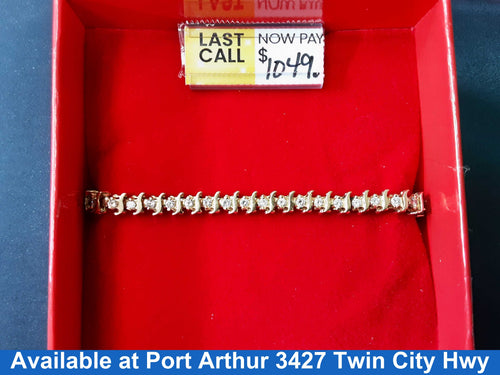 Tennis Bracelet - Yellow Gold 14k (.585) 11.1 grams 7 inch
