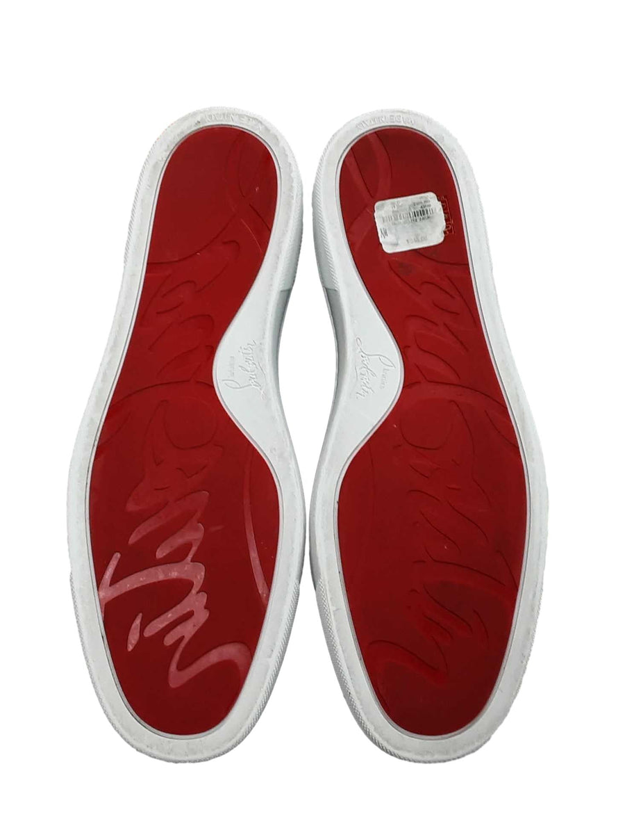 Christian Louboutin Rantulow Grained Leather Sneaker Gray