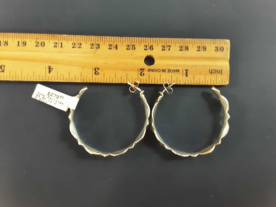 Hoop Earrings - Silver 12.2 grams