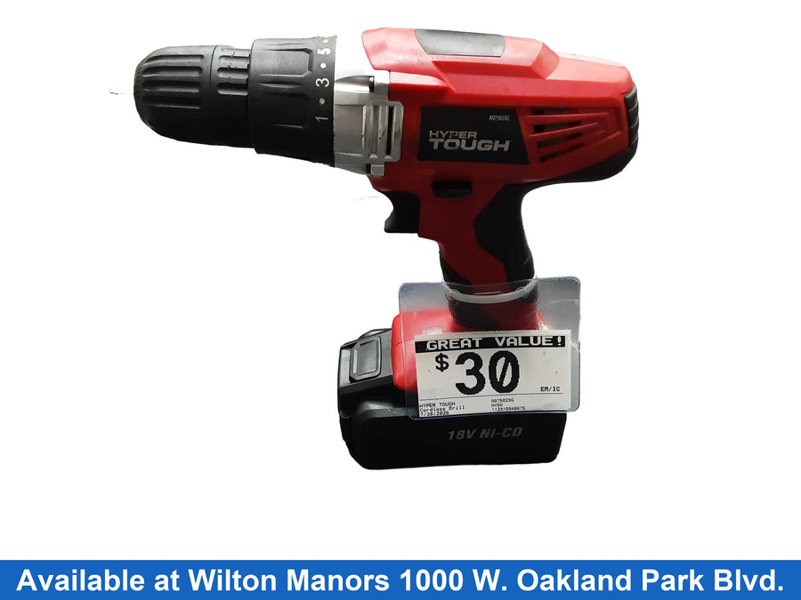 Hyper Tough Aq75023g Red Cordless Standard Drill