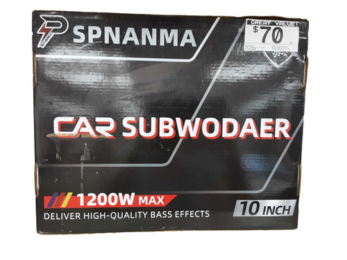 Spnanma Amplified Subwoofer Black Car Sub-Woofer