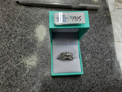 Ring - Engagement Set - White Gold 14k (.585) 9.2 grams Size 7
