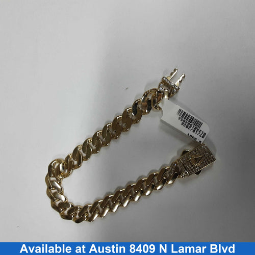 Cuban Link Bracelet - Yellow Gold 14k (.585) 12.2 grams 8 inch