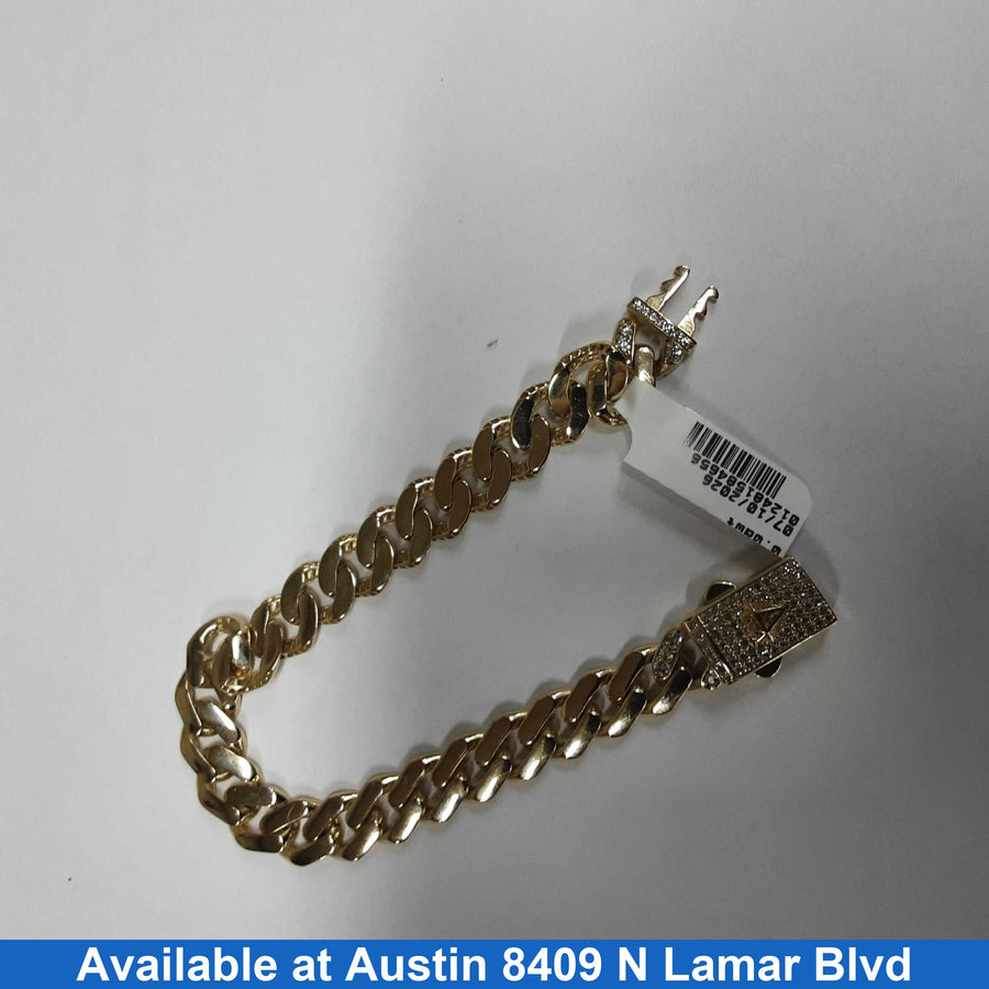 Cuban Link Bracelet - Yellow Gold 14k (.585) 12.2 grams 8 inch