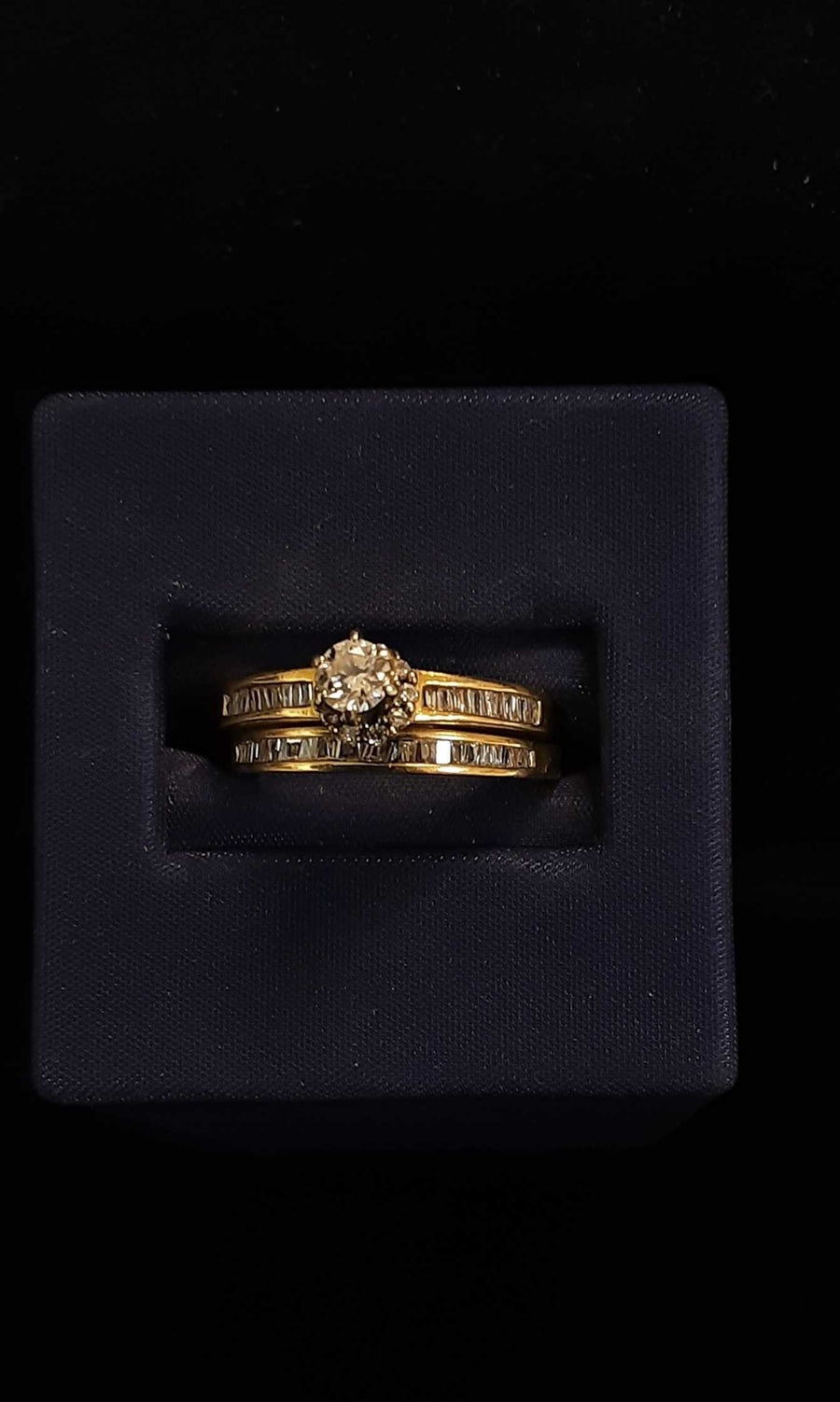 Ring - Engagement Set - Yellow Gold 14k (.585) 4.9 grams Size 7