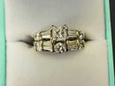 Ring - Wedding Set - White Gold 14k (.585) 8 grams Size 6.5