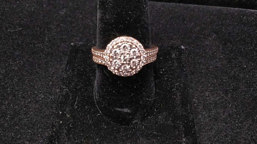 Ring - Engagement Set - Rose Gold 10k (.417) 5.9 grams Size 10.5