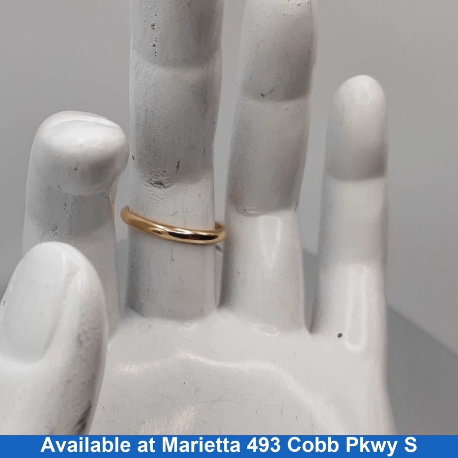 Ring - Wedding Band - Yellow Gold 14k (.585) 1.9 grams Size 6.5