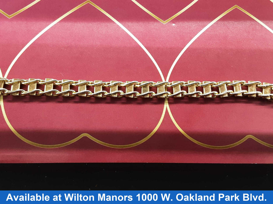 Box Bracelet - Yellow Gold 10k (.417) 10.9 grams 7 inch