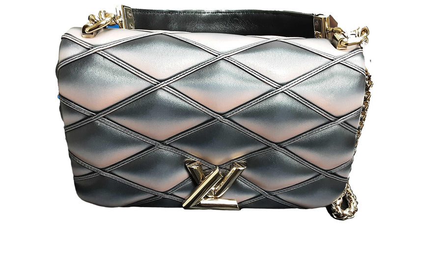 Louis Vuitton Lv Monogram Go-14 Mm Malletage Black Purse / Handbag