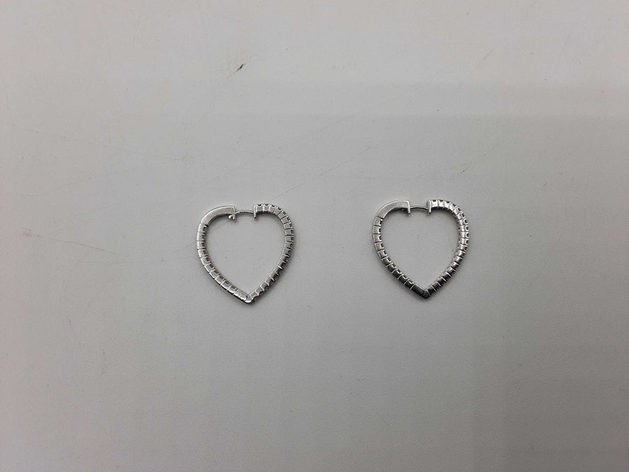 Bangle Earrings - White Gold 18k (.750) 9.1 grams