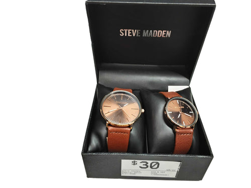 Steve Madden His & Her Brown Regular Watch
