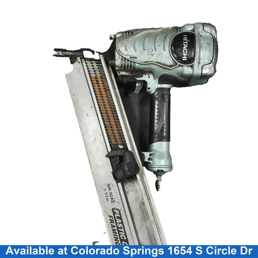 Hitachi Nr90ae Green Pneumatic Framing Nailer