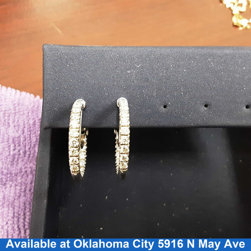 Hoop Earrings - White Gold 14k (.585) 6.6 grams