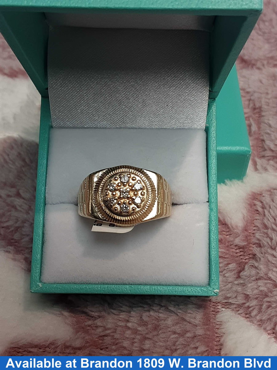 Men's Ring - Yellow Gold 14k (.585) 8.1 grams Size 10