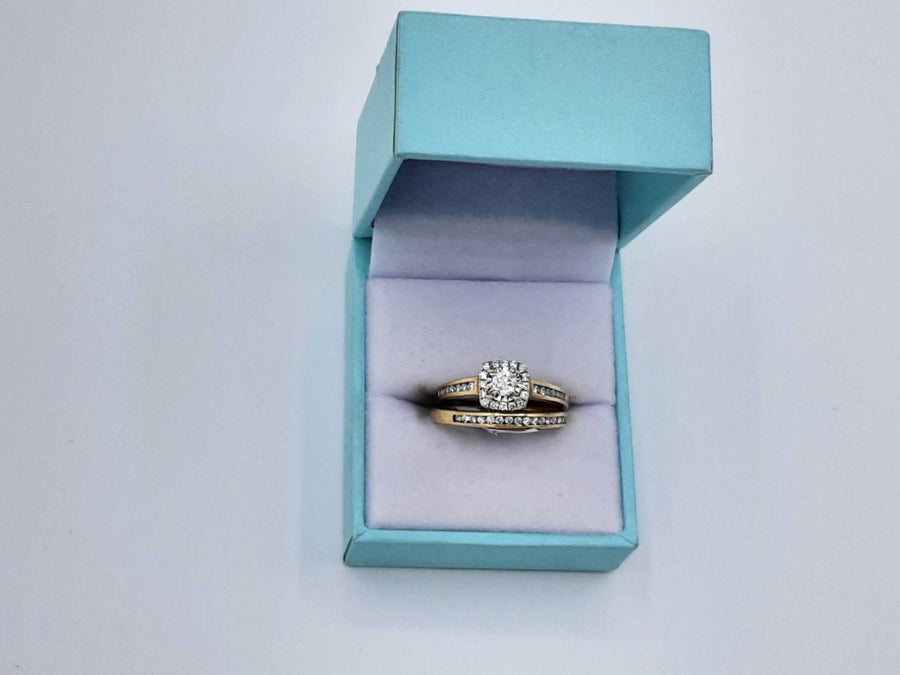 Ring - Engagement Set - Yellow Gold 14k (.585) 5.7 grams Size 8