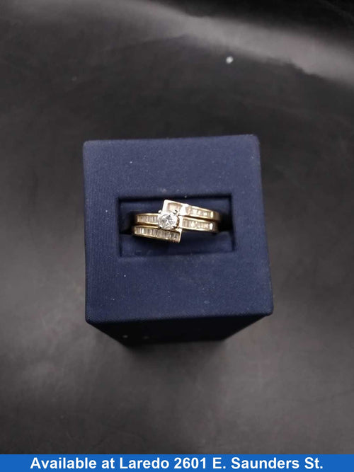 Ring - Engagement Set - Yellow Gold 14k (.585) 5 grams Size 8