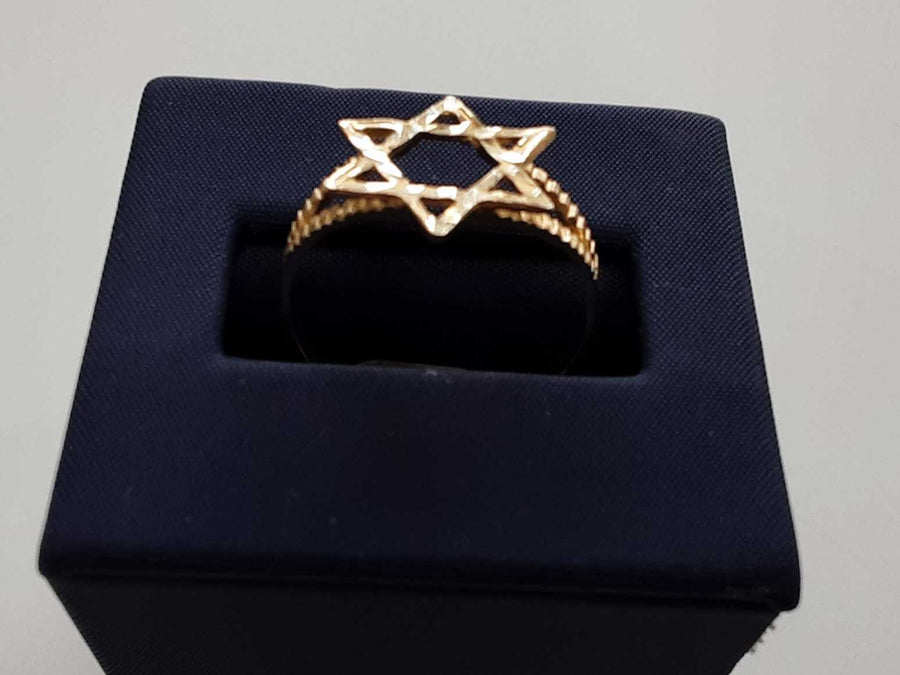 Women's Star Of David - Yellow Golden Size 8.5