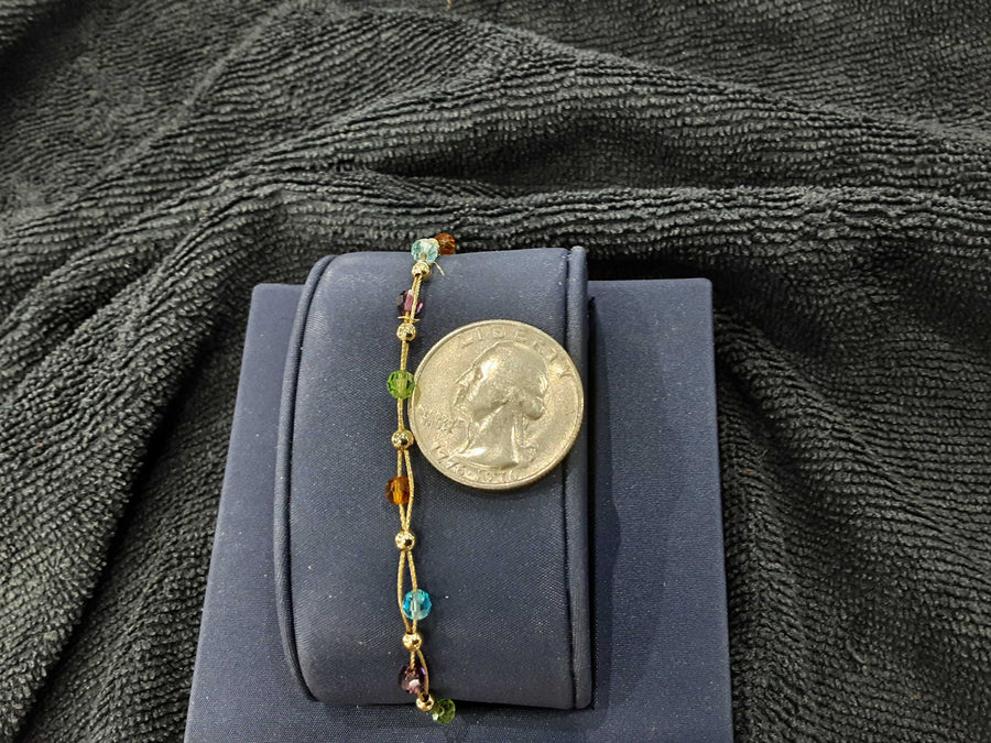 Bead Bracelet - Yellow Gold 18k (.750) 4 grams 8 inch