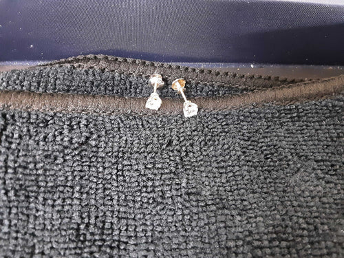 Double Stud Earring - White Gold 14k (.585) 0.5 grams