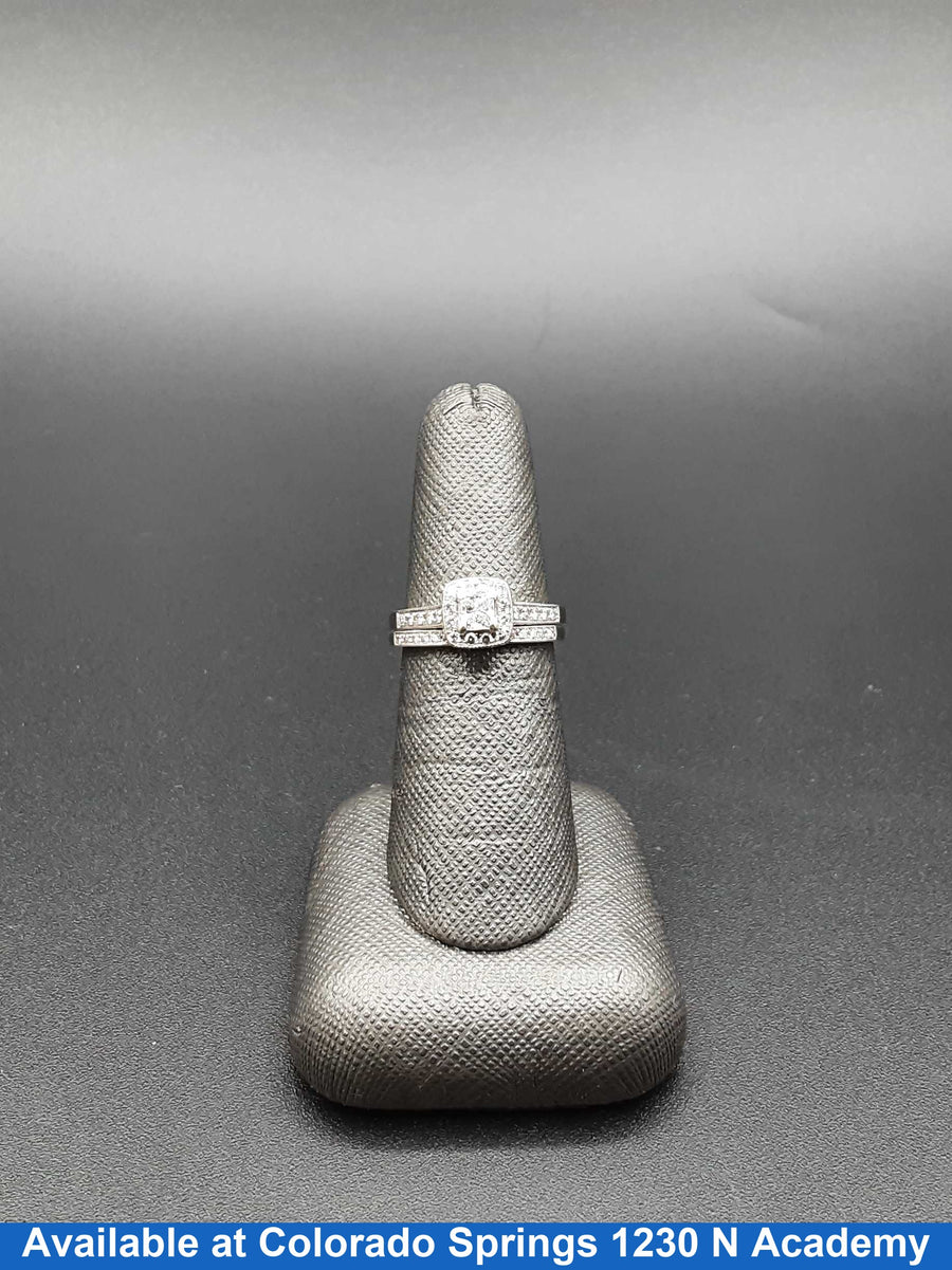 Ring - Engagement Set - White Gold 14k (.585) 5.6 grams Size 6.5